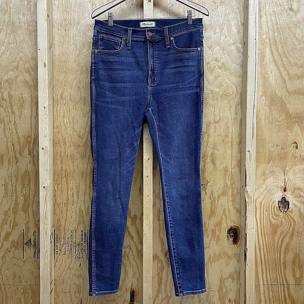 Madewell 30 10" High Rise Skinny Jeans Denim Stretch Pockets Womens